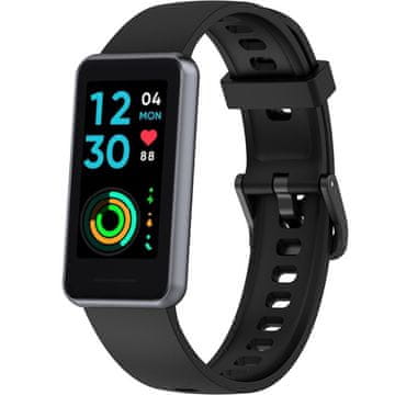 GS Silikonski pašček za Realme Band 2, črne barve
