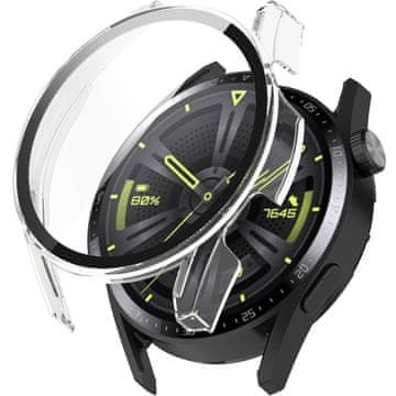 GS Ovitek 2 v 1 + kaljeno steklo za Huawei Watch GT 3 46 mm, prozoren