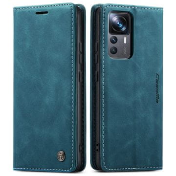 CaseMe Ovitek za Xiaomi 12T / 12T Pro, usnjena denarnica, turkizna