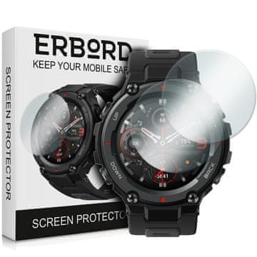 Overboard 2x kaljeno steklo za Amazfit T-Rex / T-Rex Pro, hitro