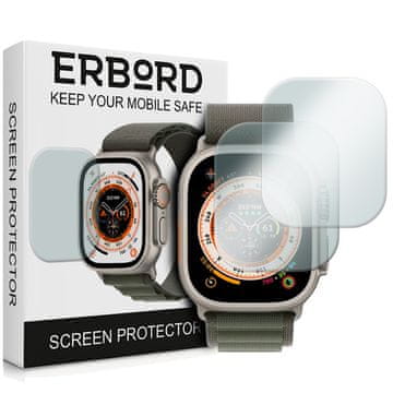 Overboard 2x kaljeno steklo za Apple Watch Ultra 1/2/3 49 mm, steklo