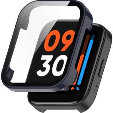 GS Ovitek 2 v 1 + kaljeno steklo za Realme Watch 3 Pro, temno moder