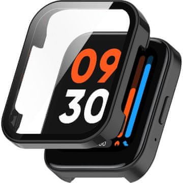 GS Ovitek 2 v 1 + kaljeno steklo za Realme Watch 3 Pro, črn