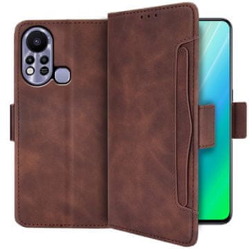 GS Preklopni ovitek za Infinix Hot 11s, reža za kartico, rjava