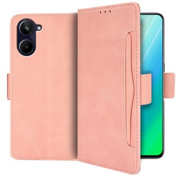 GS Realme 10 4G preklopni ovitek, reža za kartico, roza