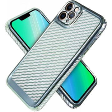 GS Ovitek za iPhone 14 Pro s tankim karbonom, moder