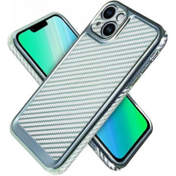 GS Ovitek za iPhone 14 Plus s tankim karbonom, moder