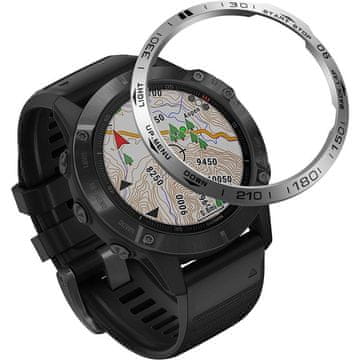 GS Ovitek za okvir za Garmin Fenix 6 / 6 Pro, srebrn