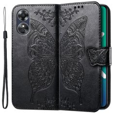 GS Ovitek za Oppo A17, metuljček, črn