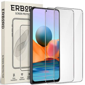 Overboard 2x kaljeno steklo za Xiaomi Redmi Note 10 Pro/10 Pro Max, 9H trdo steklo, hitro