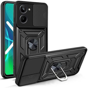 GS Oklepni ovitek za Realme 10 4G, CamShield Slide, črn
