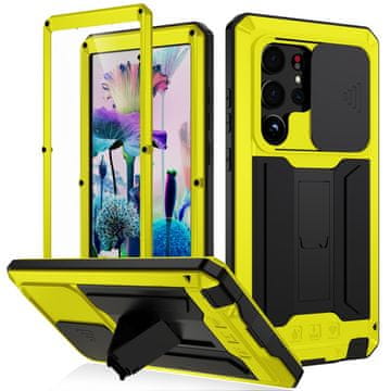 JUST Oklepni ovitek za Samsung Galaxy S23 Ultra, CamShield Slide, rumen