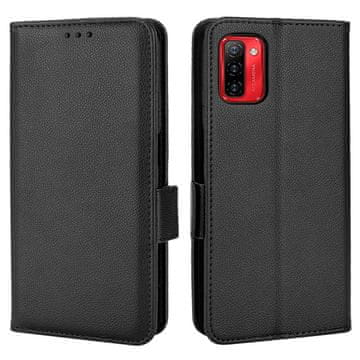 GS Ulefone Note 12P preklopni ovitek, denarnica z ličijem in magnetom, črn