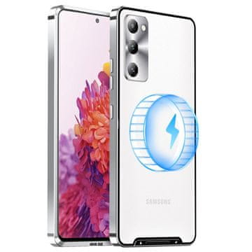 GS Zaščitni ovitek za kamero Samsung Galaxy S20 FE, CamShield MagSafe, prozoren/srebrn