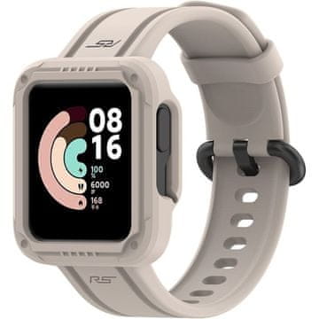 GS Pašček + ovitek za Xiaomi Redmi Watch 2 Lite / Xiaomi Mi Watch Lite, bež