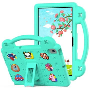 GS Ovitek za Lenovo Tab M10 X505F X605F / Tab P10-X705F/L / Huawei T5 10.1, ljubki vzorci, s stojalom, zelen