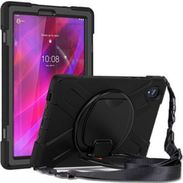 GS Ovitek za Lenovo Tab M10 Plus 10.3 X606 / K10, oklepljen, vrtljiv za 360 stopinj, črn