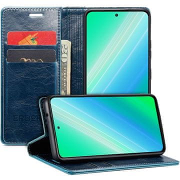 Overboard Preklopni ovitek za Samsung Galaxy S23, Waxy Wallet, moder