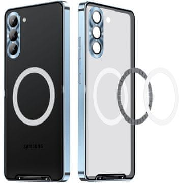 GS Zaščitni ovitek za kamero Samsung Galaxy S23, CamShield MagSafe, prozoren/moder