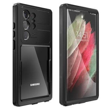 GS Vodoodporni ovitek IP68 za Samsung Galaxy S23 Ultra, črne barve