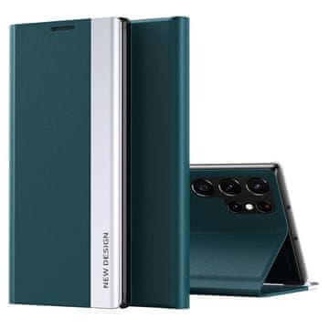 GS Ovitek za Samsung Galaxy S23 Ultra s preklopom, stranski magnet, zelen