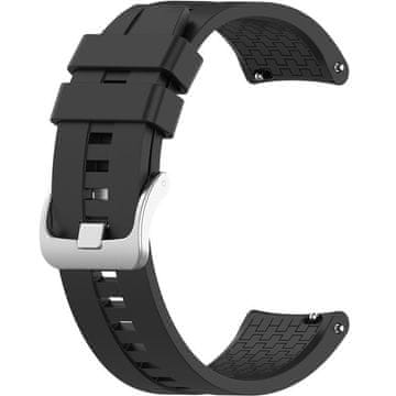 GS Univerzalni silikonski pašček 22 mm, črne barve