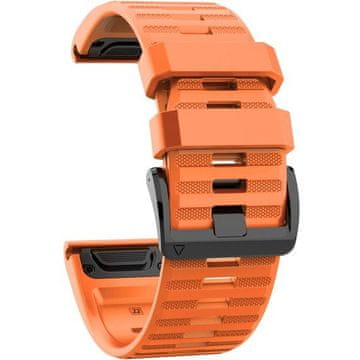 GS Silikonski pašček QuickFit za Garmin Fenix 26 mm, oranžen