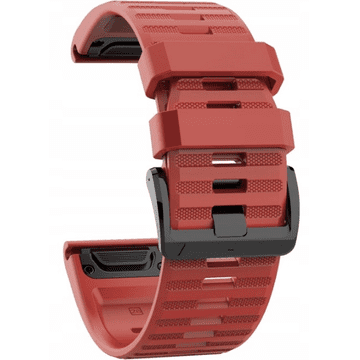 GS Silikonski pašček QuickFit za Garmin Fenix 26 mm, rdeč