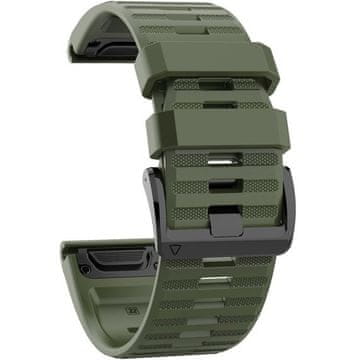 GS Silikonski pašček QuickFit za Garmin Fenix 26 mm, zelen
