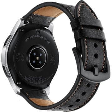 GS Univerzalni usnjen pašček 22 mm, črne barve