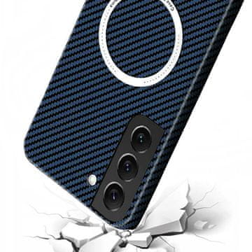 GS Ovitek za Samsung Galaxy S21 Plus, tanek karbonski Magsafe, moder