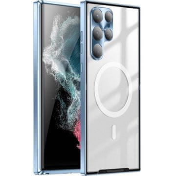 GS Zaščitni ovitek za kamero Samsung Galaxy S22 Ultra, CamShield MagSafe, prozoren/moder