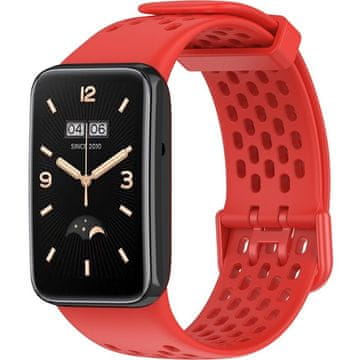 GS Silikonski pašček za Xiaomi Mi Band 7 Pro, rdeč