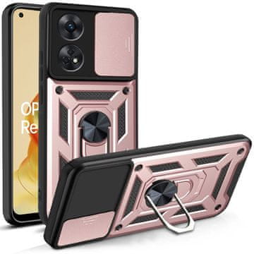 GS Oklepni ovitek za Oppo Reno8 T, CamShield Slide, roza