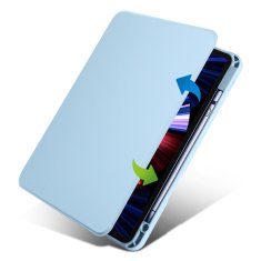 GS Ovitek za iPad Pro 11" M2 2022 / M1 2021 / 2020, z držalom za pisalo, vrtenje za 360°, moder