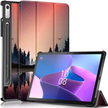 GS Ovitek za Lenovo Tab P11 Pro Gen 2 TB132FU TB132XU 11.2", pametni ovitek z držalom za pisalo, gozd in jezero