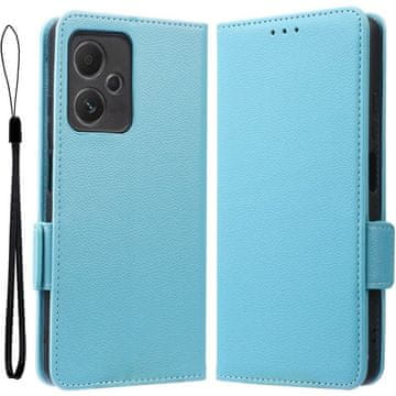 GS Ovitek za Xiaomi Redmi Note 12 5G / POCO X5 5G, denarnica z ličijem in magnetom, moder