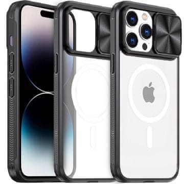 Overboard Ovitek za iPhone 14 Pro Max, drsna kamera MagSafe, črna