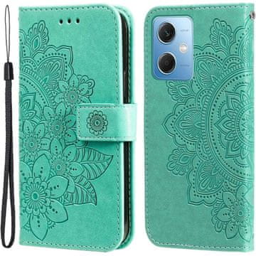 GS Ovitek s preklopom za Xiaomi Redmi Note 12 5G / POCO X5 5G, Mandala, zelen