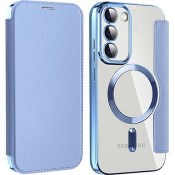 GS Preklopni ovitek za Samsung Galaxy S23, denarnica, MagSafe, moder