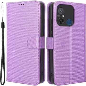 GS Ovitek za Xiaomi Redmi 12C, denarnica, pametni magnet, vijoličen
