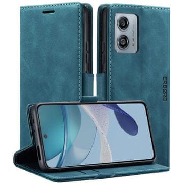 Overboard Ovitek za Motorola Moto G53, denarnica Vintage s preklopom, modra