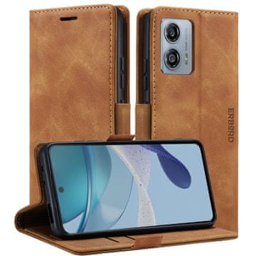 Overboard Ovitek za Motorola Moto G53, denarnica Vintage s preklopom, rjava