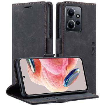 Overboard Ovitek za Xiaomi Redmi Note 12 5G / Poco X5 5G, Vintage denarnica s preklopom, črna