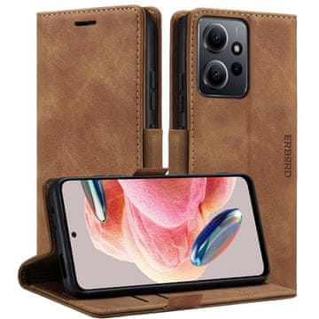 Overboard Ovitek za Xiaomi Redmi Note 12 5G / Poco X5 5G, Vintage denarnica s preklopom, rjava