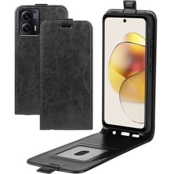 GS Ovitek za Motorola Moto G73 5G, preklopni, črn
