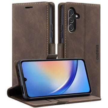 Overboard Ovitek za Samsung Galaxy A54, denarnica Vintage s preklopom, barva kave