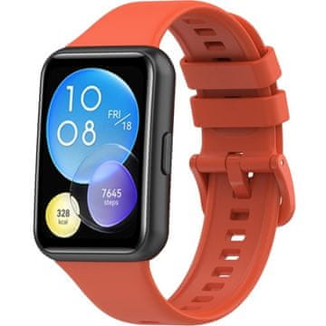 GS Silikonski pašček za Huawei Watch Fit 2, oranžen