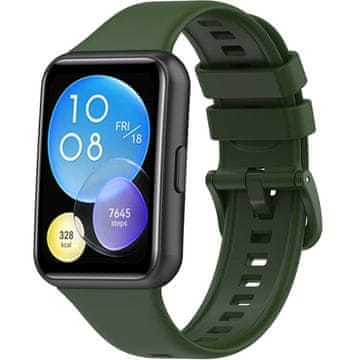 GS Silikonski pašček za Huawei Watch Fit 2, zelen