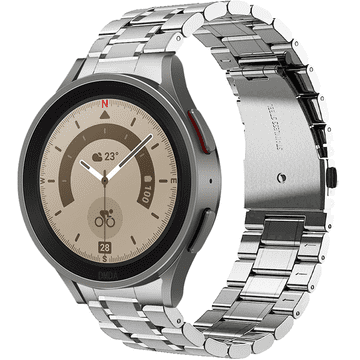 GS Zapestnica za Samsung Galaxy Watch 4/5/6 40/42/43/44/45/46/47 mm, srebrna